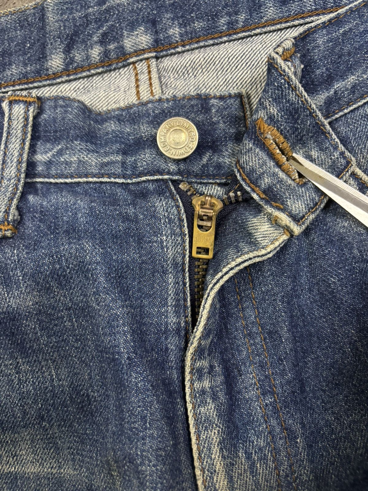 Edwin Vintage Rare Edwin Frontier Mud Wash Loose Distressed Jeans Size US 31 - 18 Thumbnail
