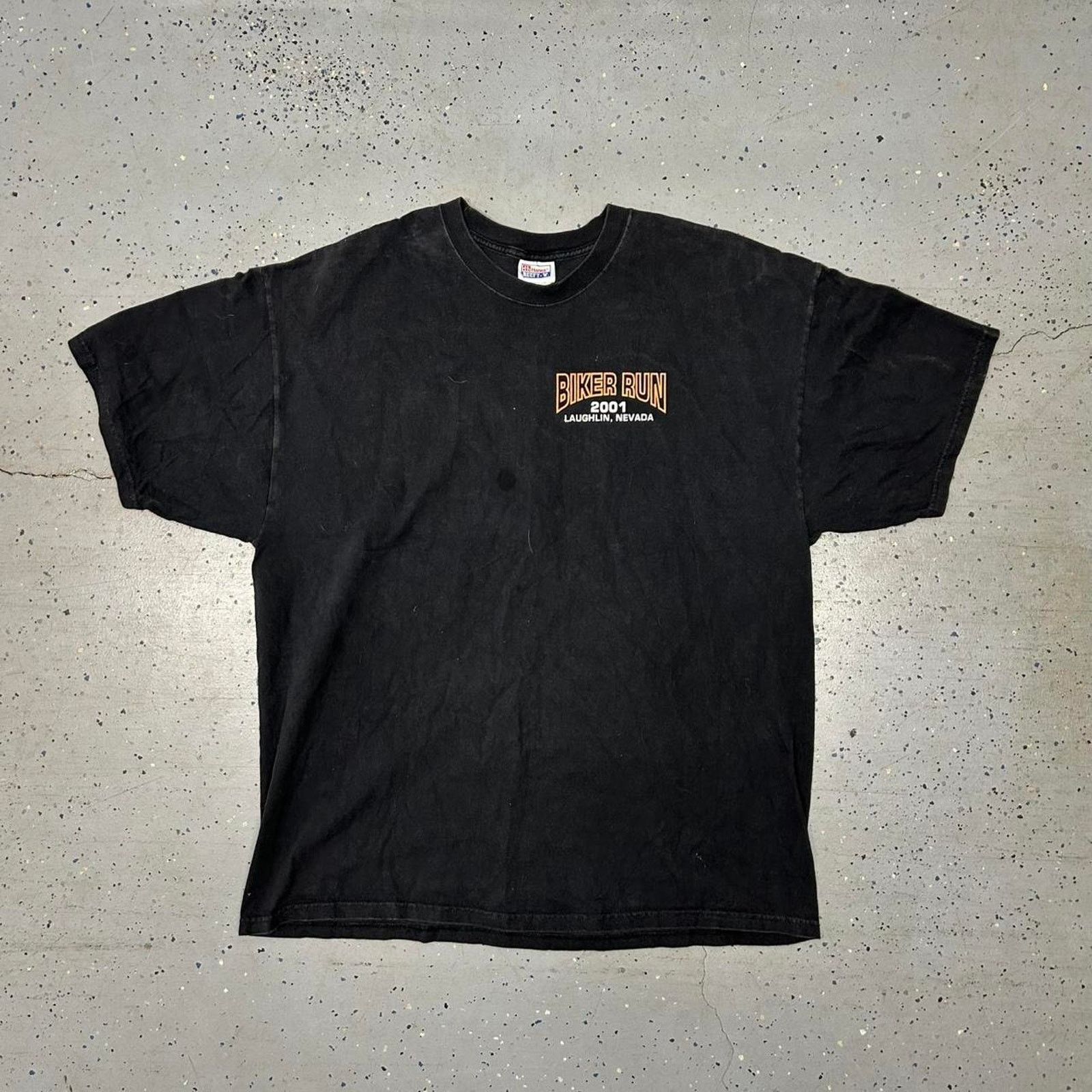 Hanes 2001 Biker Run Nevada Laughlin black cotton T-shirt Size US XXL / EU 58 / 5 - 3 Thumbnail