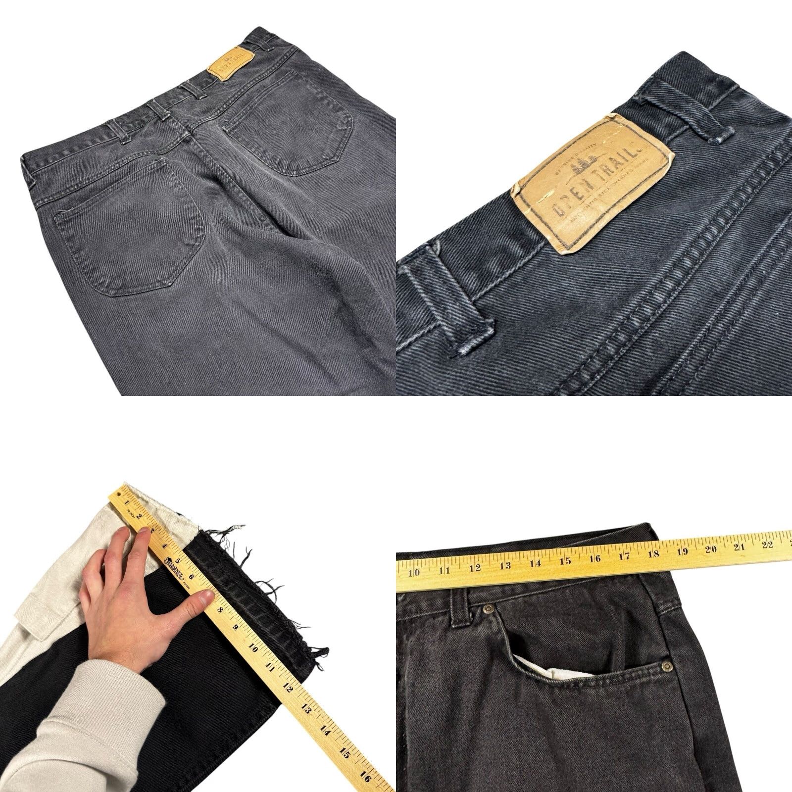 Gallery Dept. Gallery Dept Style Jeans Mens 36x30 Bootcut Vintage 90s Grunge Y2K Cross Jeans Mens Bootscut Black Cotton Denim 5-Pocket Size US 36 / EU 52 - 8 Thumbnail