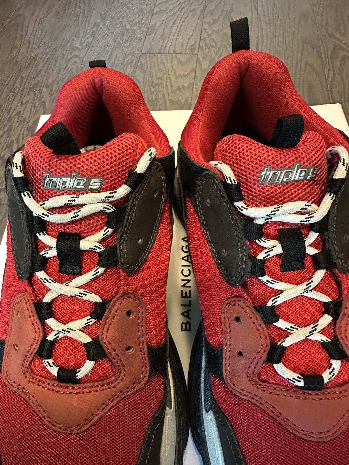 Balenciaga Balenciaga Triple S (red and black) Size US 14 / EU 47 - 3 Thumbnail