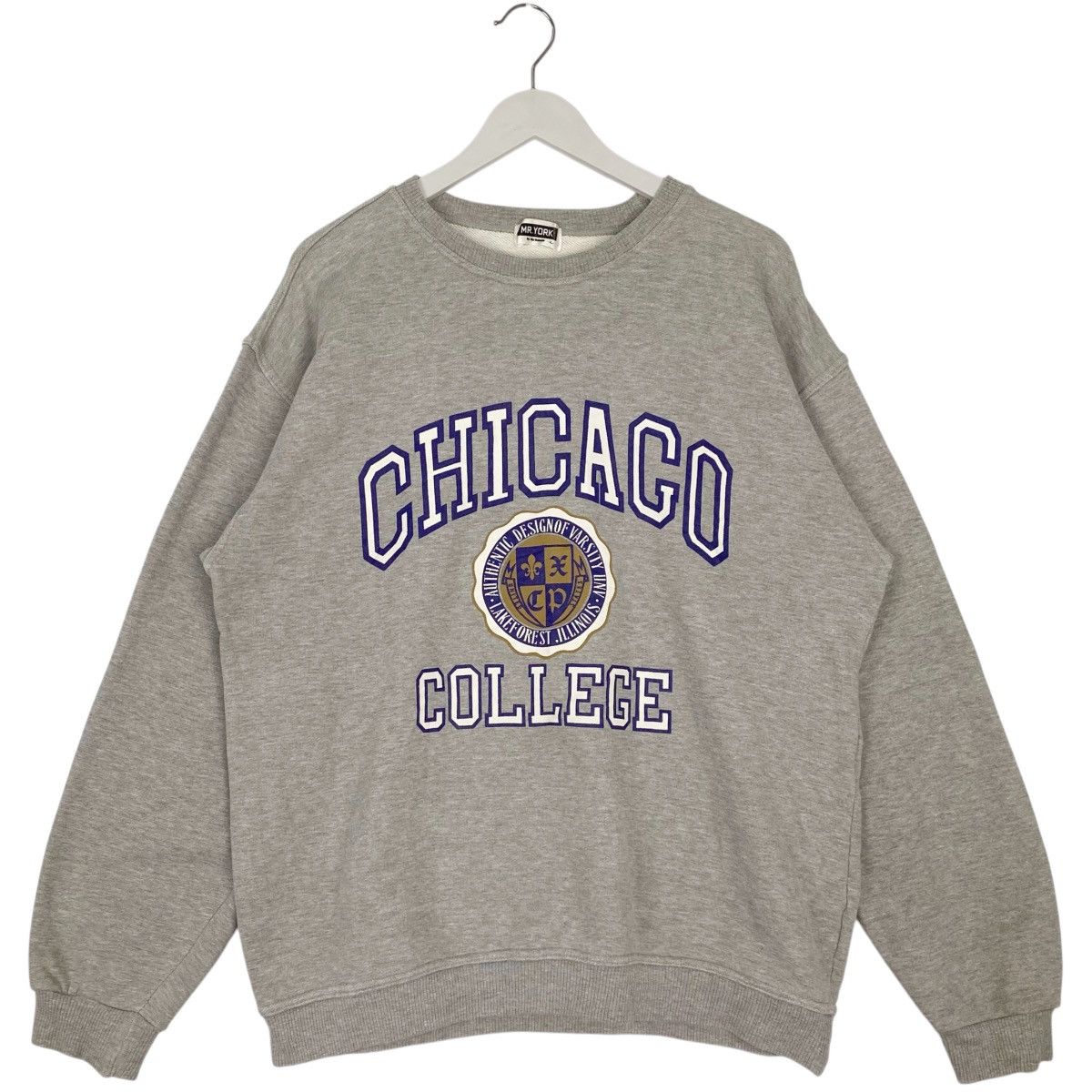 Other Vintage Chicago College Sweatshirt Crewneck Grey Big Logo Size US L / EU 52-54 / 3 - 1 Thumbnail