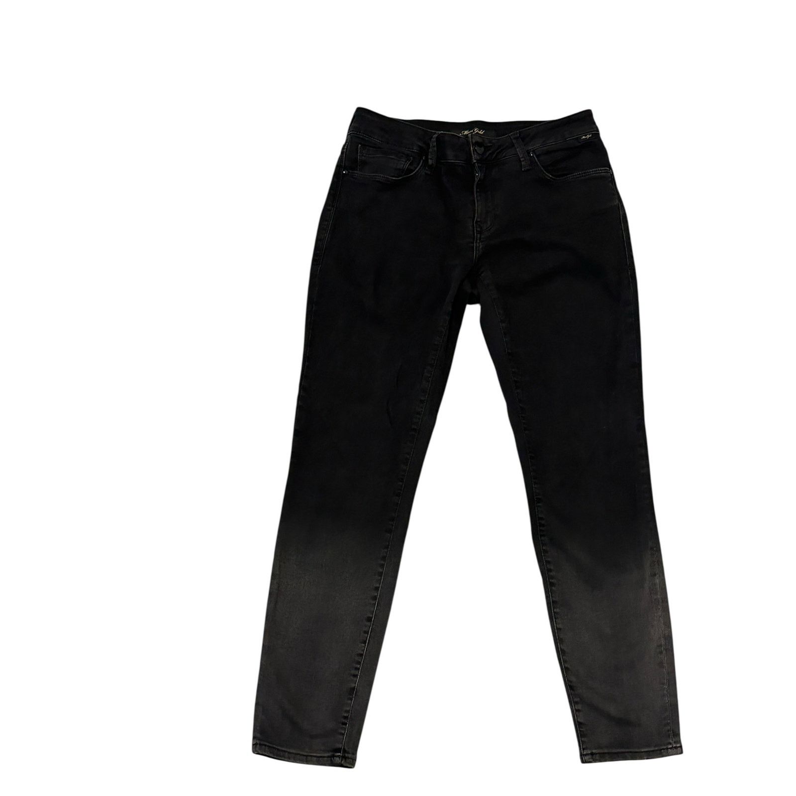 AG Adriano Goldschmied Mavi Gold Adrianna Ankle Black Mid Rise Super Skinny Jeans Size 28" / US 6 / IT 42 - 4 Thumbnail
