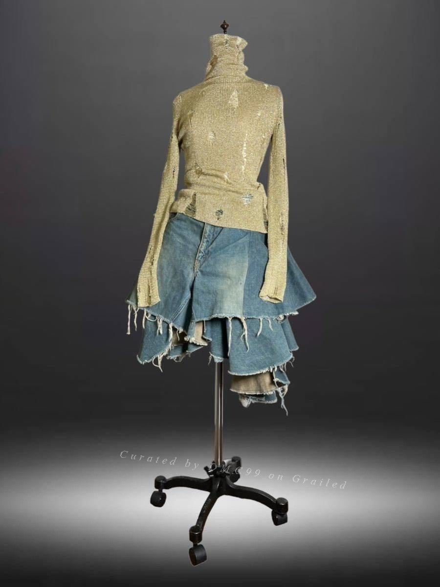 Junya Watanabe Junya Watanabe 2003 Distressed Gold Thread Top Size M / US 6-8 / IT 42-44 - 1 Thumbnail