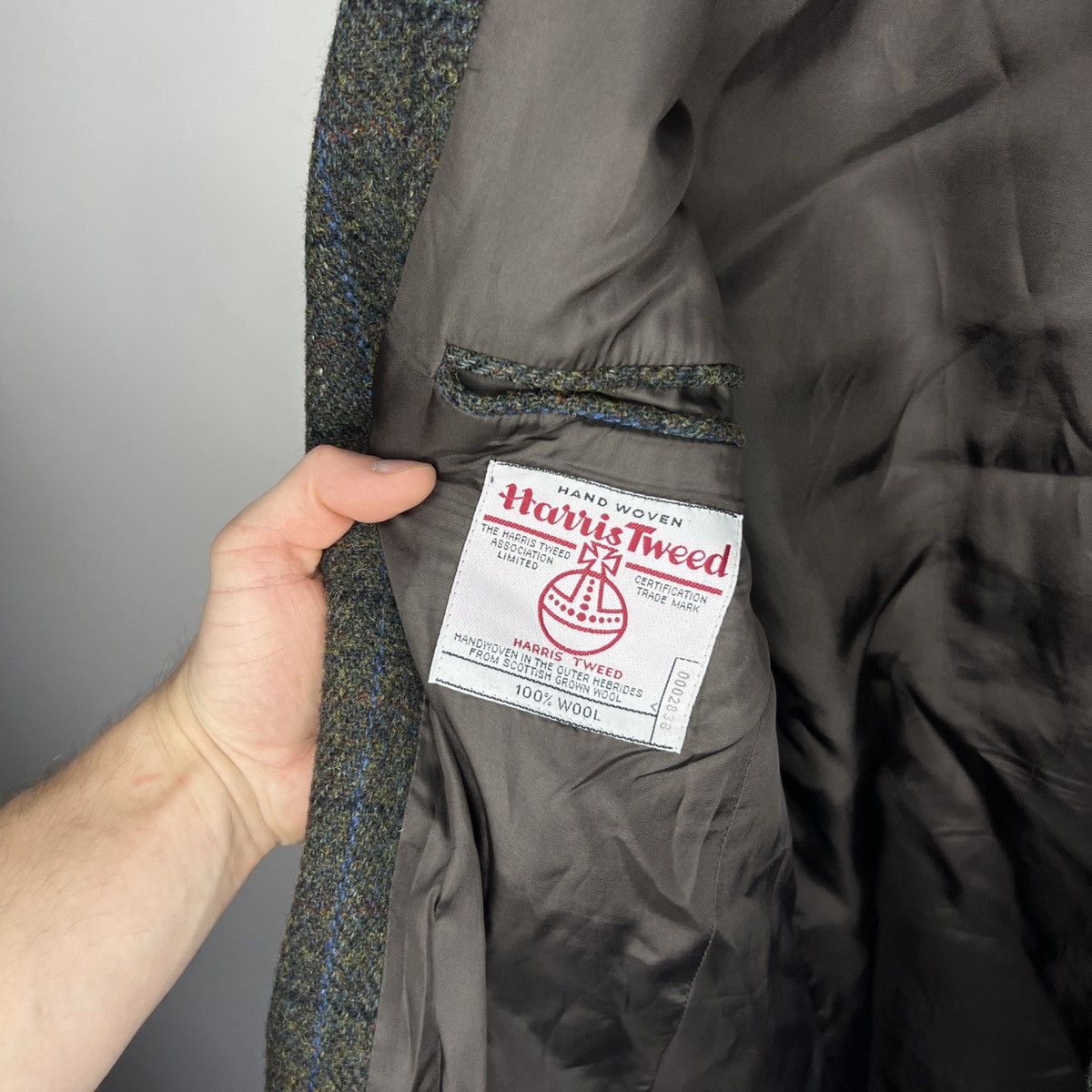 Harris Tweed Vtg Harris Tweed Dark Green Coat WOOL Jacket Blazer 42 R Size 42R - 7 Thumbnail