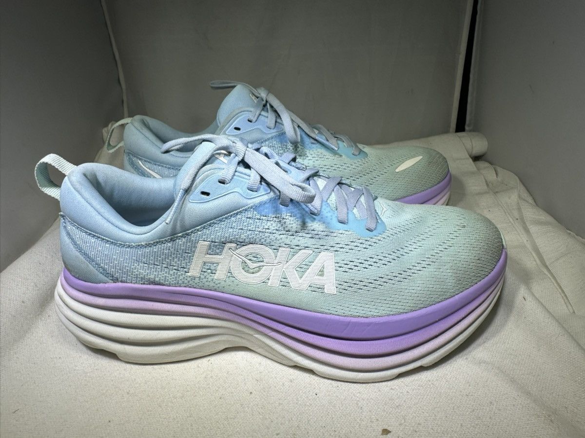 Hoka Hoka One One Bondi 8 Womens Size 10 B Blue Purple Running Size US 10 / IT 40 - 3 Thumbnail
