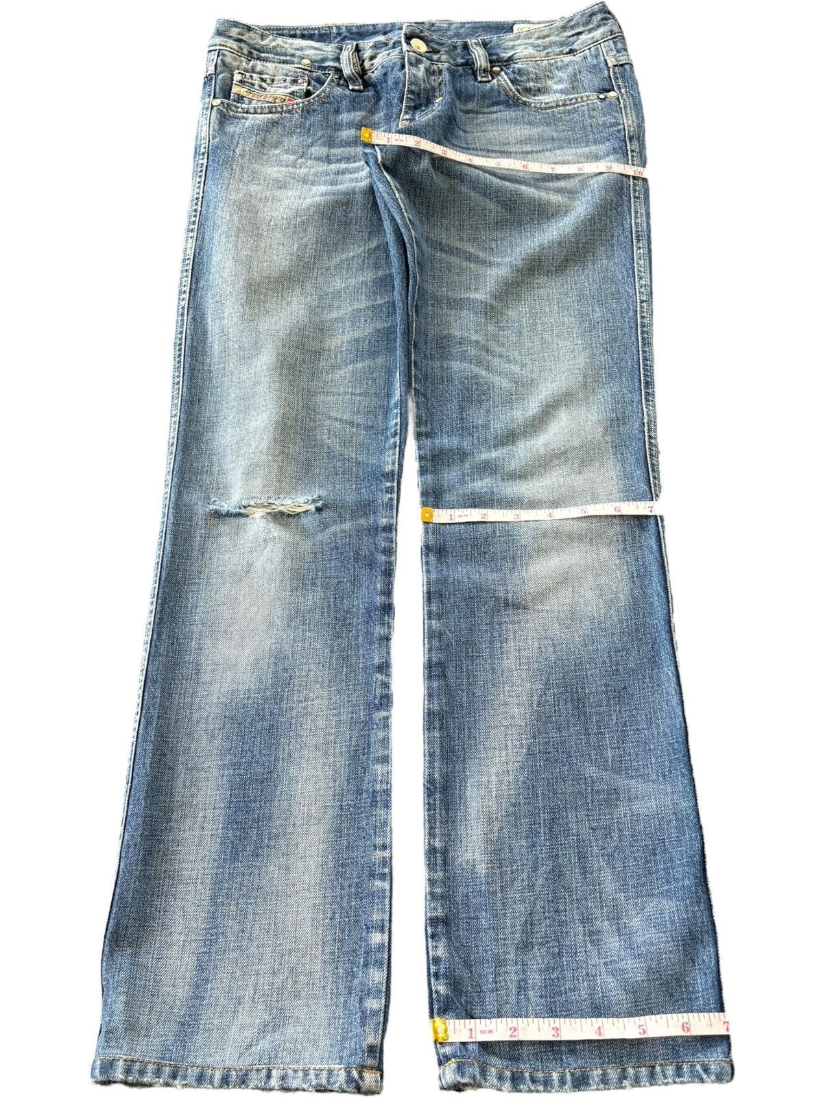 Diesel Vintage Diesel Lhela Beaded Pocket Distressed Jeans Size 31" - 9 Thumbnail