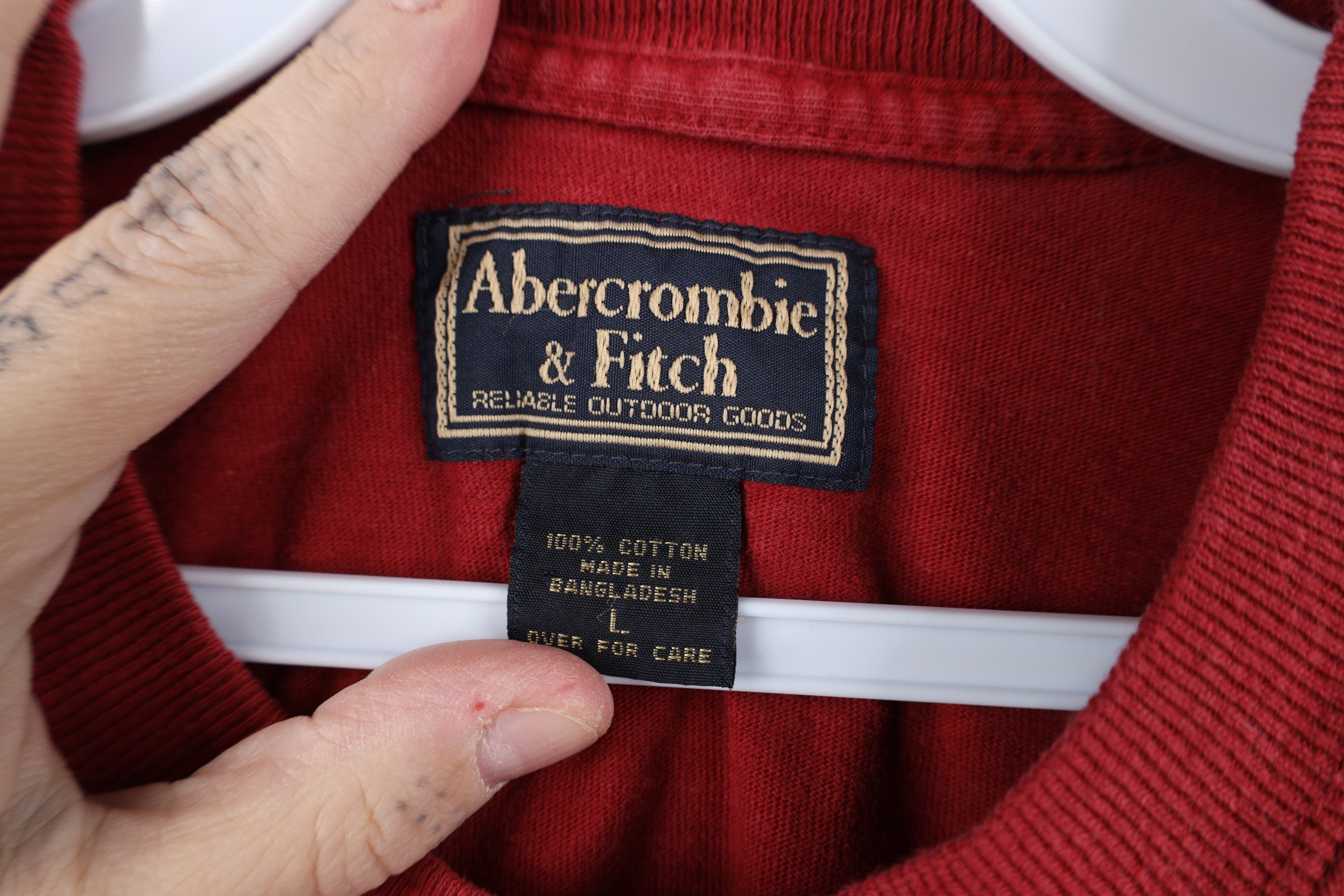 Abercrombie & Fitch Vintage 90s Y2K Abercrombie & Fitch Lacrosse T-Shirt Red Size US L / EU 52-54 / 3 - 9 Thumbnail