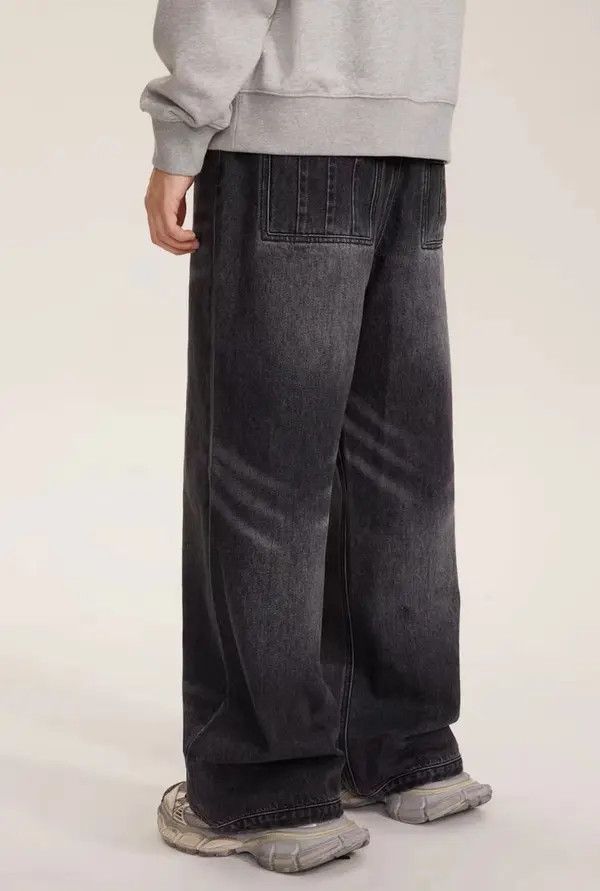 Japanese Brand VIBE Vintage washed ripple heavy rare straight leg jeans Size US 34 / EU 50 - 3 Thumbnail
