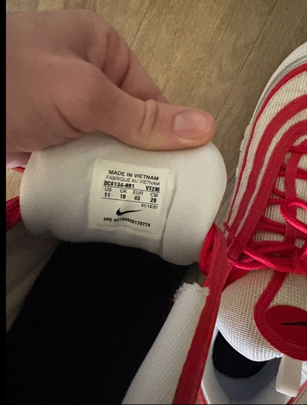 Nike Nike Airmax 97 Red and White Size US 11 / EU 44 - 5 Thumbnail