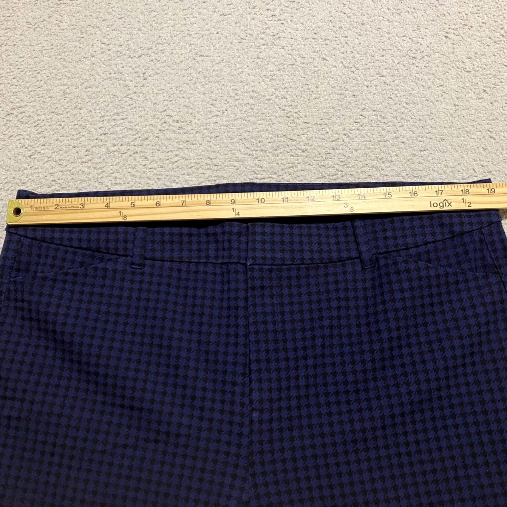 Old Navy Old Navy Pixie Pants Womens Plus 18 Blue Plaid Straight Ankle High Rise Pants Size 40" / US 18 - 7 Thumbnail