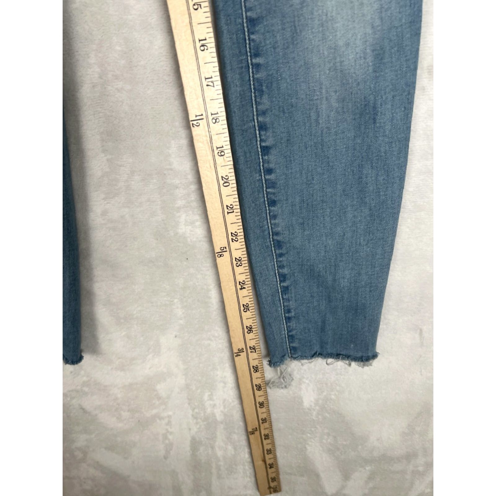 Lucky Brand Lucky Brand Ava Super Skinny Jeans Womens 0/25 Blue Raw Hem Denim Size 25" / US 0 / IT 36 - 5 Thumbnail