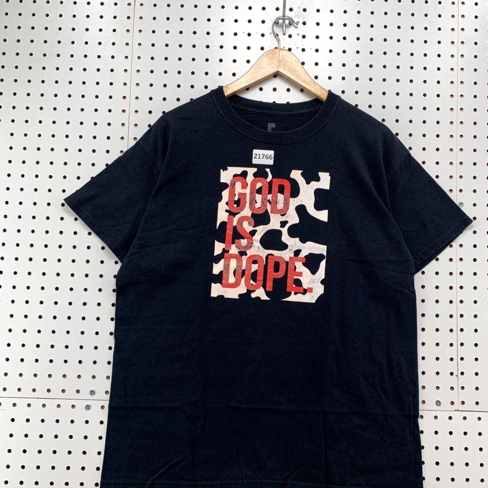 Vintage God Is Dope Shirt Black Adult Medium TEE 21.5x28 Crew Neck Short Sleeve Unisex Shirts Womens Mens Size US M / EU 48-50 / 2 - 6 Thumbnail