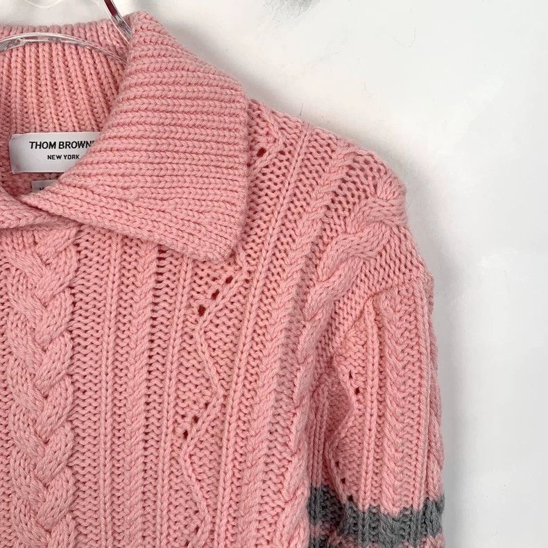 Thom Browne Thom Browne Pink classic four-bar wool lapel long-sleeved k Size XS / US 0-2 / IT 36-38 - 3 Thumbnail
