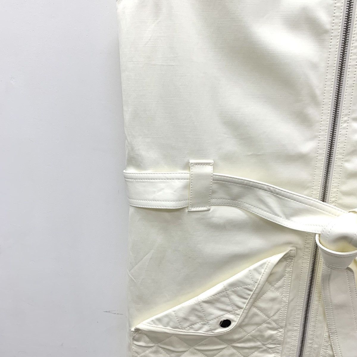 Hermes Hermes White Cotton Belted Sleeveless Dress K26WX Size S / US 4 / IT 40 - 4 Thumbnail
