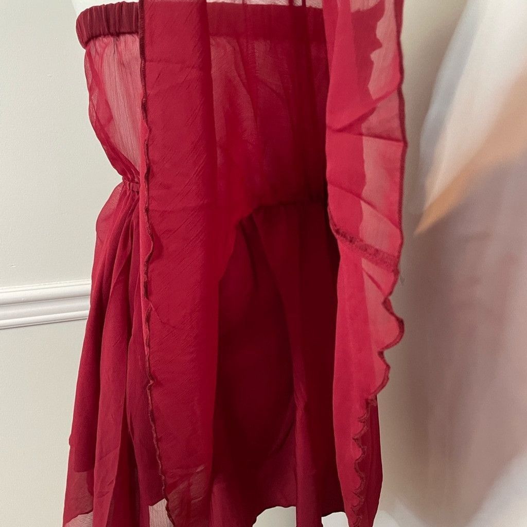 Asos NWt Miss Selfridge Beach Dobby Chiffon Tie-Front Romper S Size 27" / US 4 / IT 40 - 9 Thumbnail