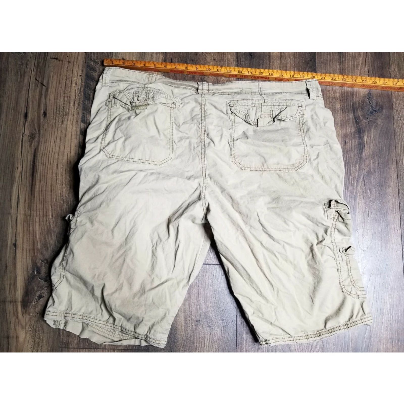 CO Iron Co Cargo Shorts Mens Khaki Brown 42 Cargo Shorts Regular 42 Mens Brown Iron Co Size 42 Utility Pockets Casual Shorts Size US 40 / EU 56 - 2 Thumbnail