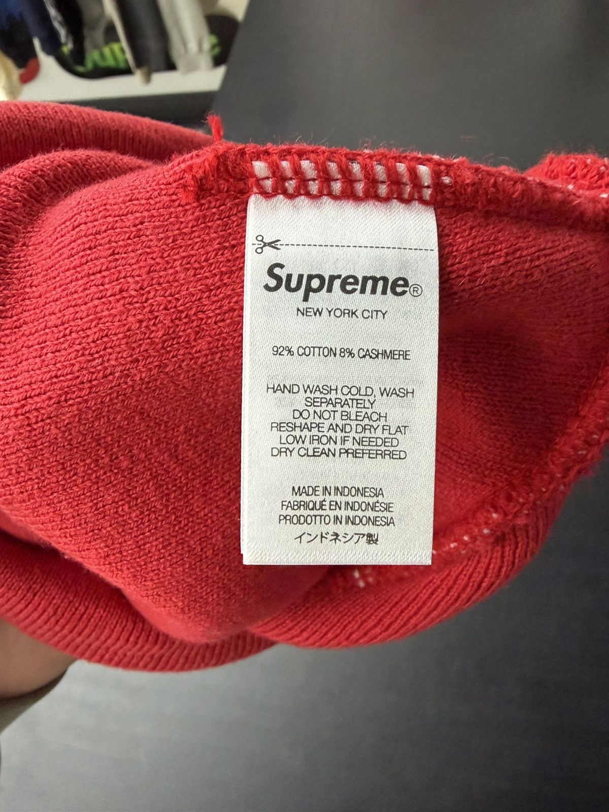 Supreme Supreme Big Logo Beanie Red FW 25 Size ONE SIZE - 3 Thumbnail