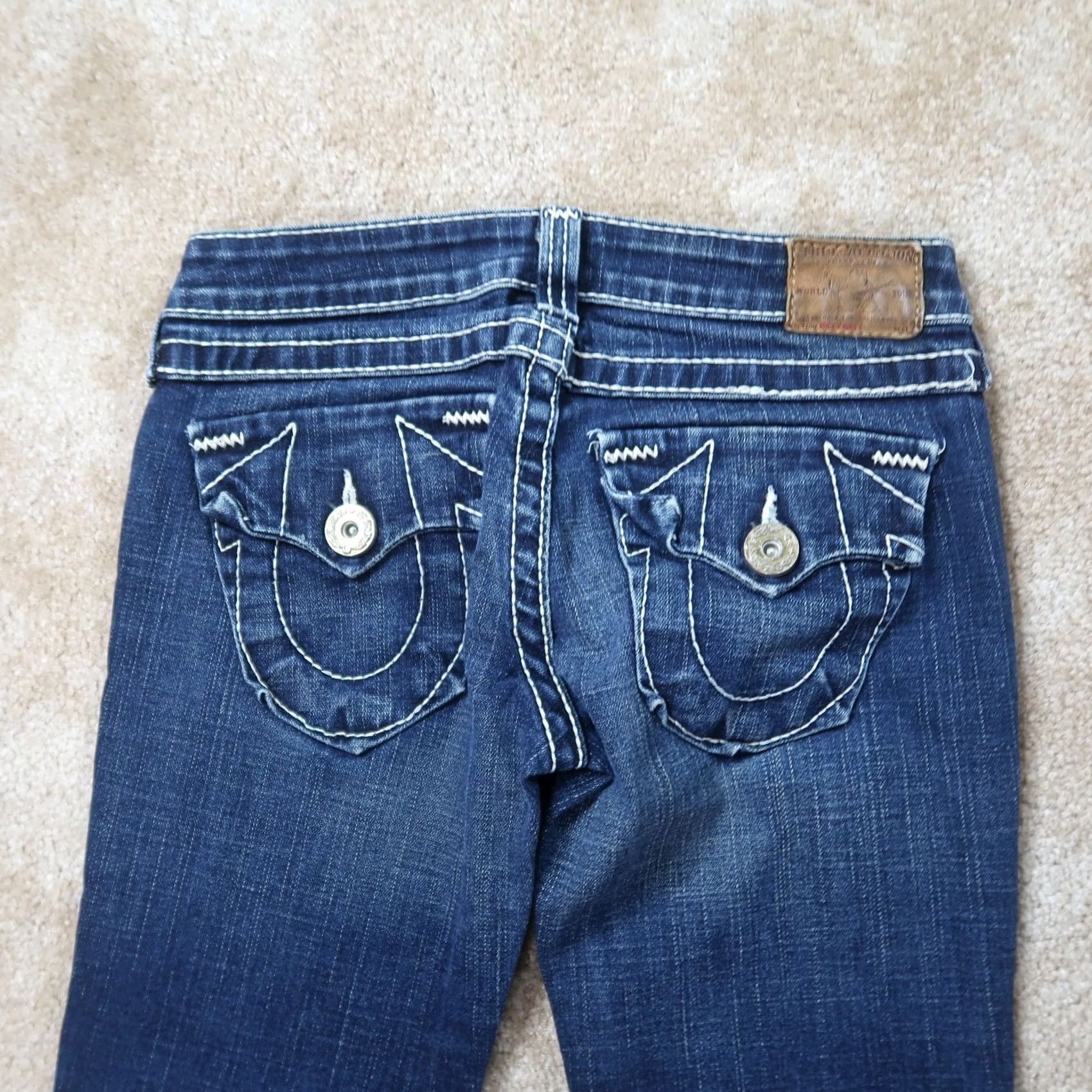 True Religion VINTAGE? True Religion Jeans Womens 25x34 Denim Blue Skinny Stretch 90s Halle Womens Jeans Size 42" / US 20 - 6 Thumbnail