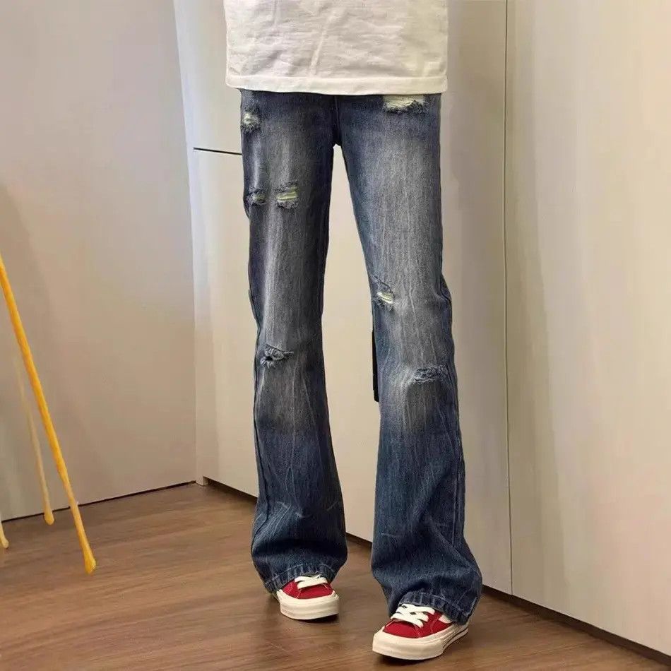 Japanese Brand Retro loose dirty dyed ripped jeans Size US 30 / EU 46 - 2 Thumbnail