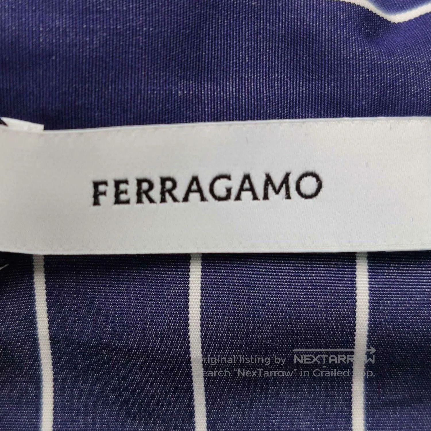 Salvatore Ferragamo Salvatore Ferragamo Cotton Contrast Stripe Collared Shirt. Size S / US 4 / IT 40 - 5 Thumbnail