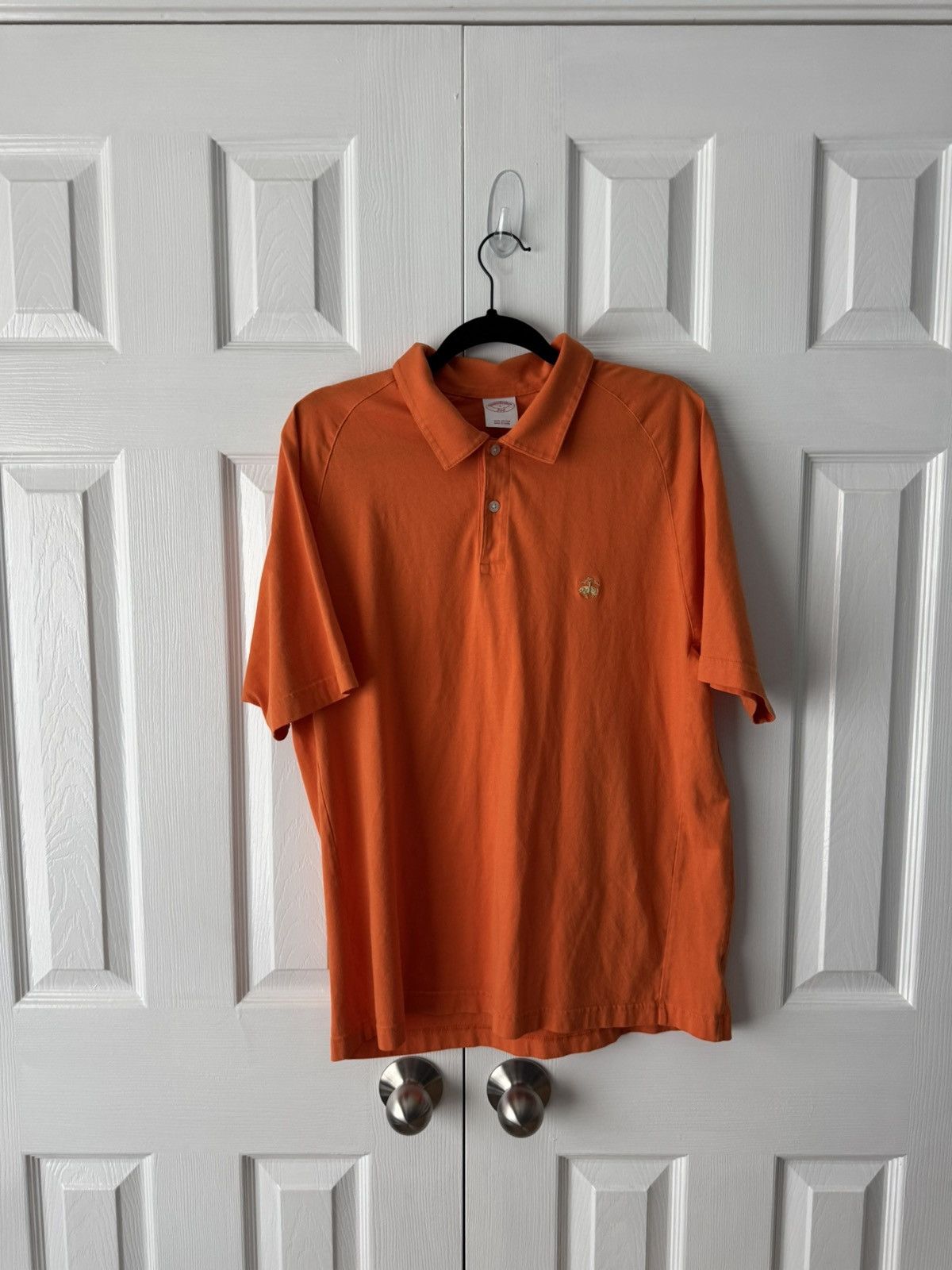 Brooks Brothers Orange Brooks Brothers Polo Shirt Gold Logo 100% Cotton L Size US L / EU 52-54 / 3 - 1 Thumbnail