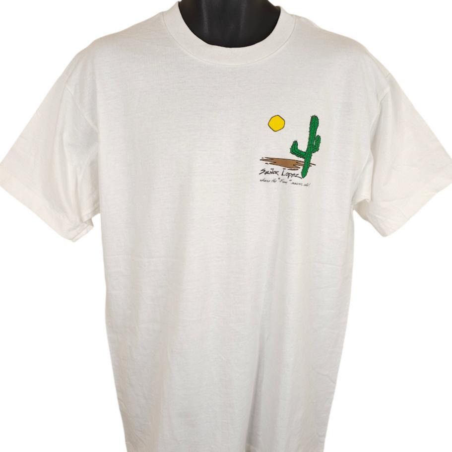 Vintage Vintage Senor Lopez T Shirt Mens Size Large White 80s 90s Size US L / EU 52-54 / 3 - 2 Thumbnail