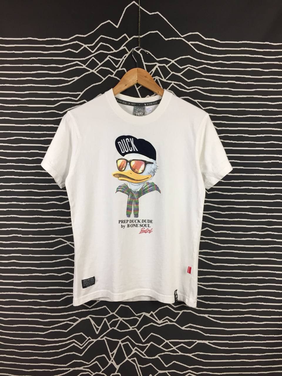 image of Archival Clothing B One Soul Prep Duck Dude Streetwear Tee in White, Men's (Size Medium)
