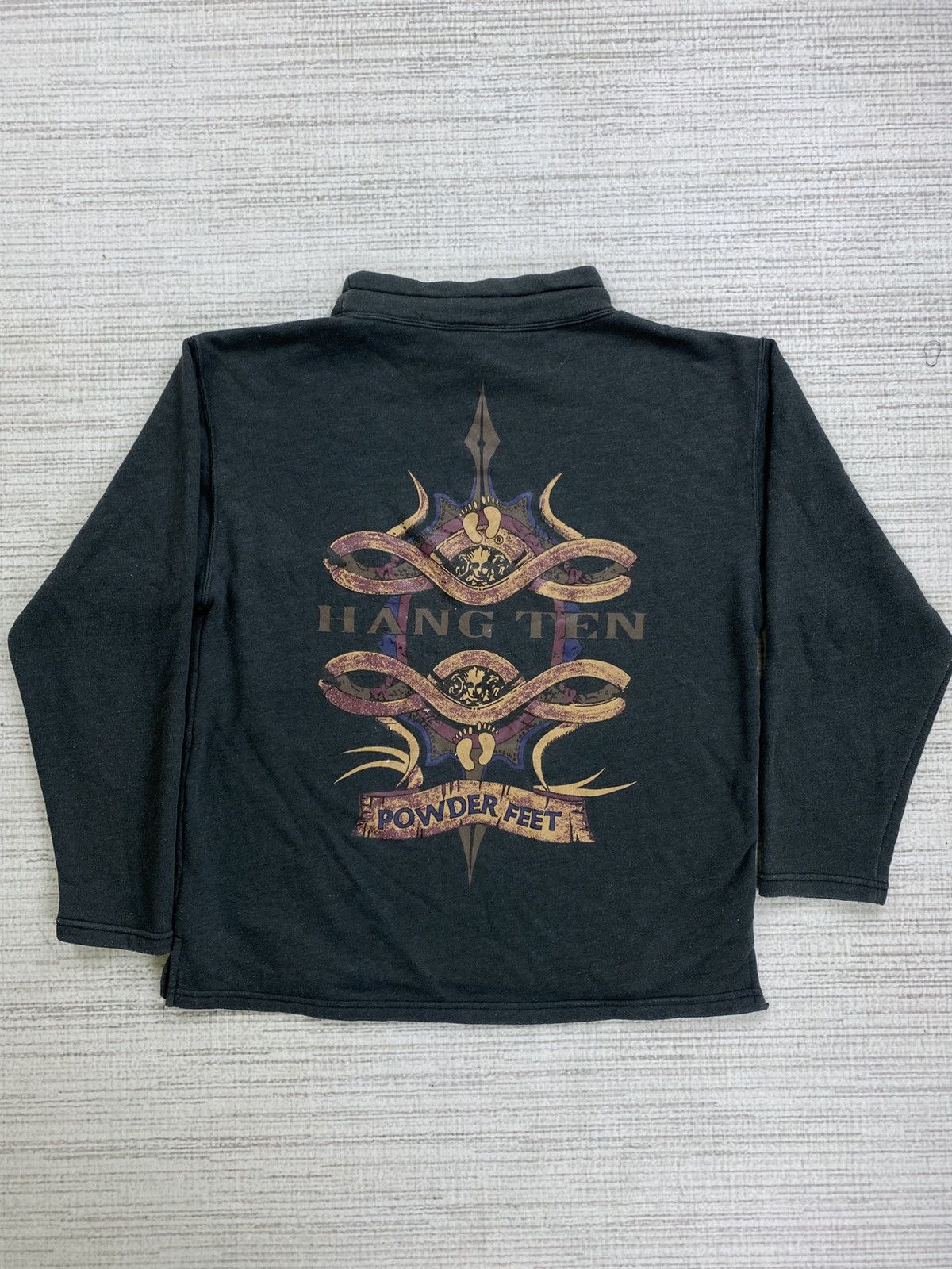 Hang Ten × Vintage Vintage Hang Ten Power Feet Back Hit Sweatshirt Size US M / EU 48-50 / 2 - 1 Thumbnail