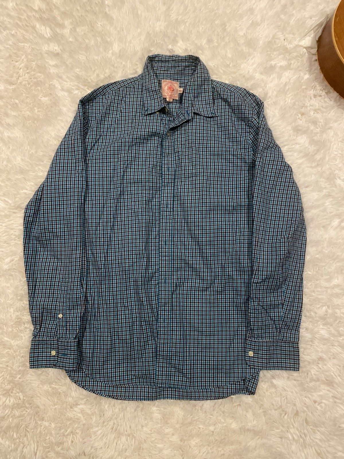 J. Press J. PRESS Mens Size XL Blue Gingham Check Button Down Sport Size US XL / EU 56 / 4 - 6 Thumbnail