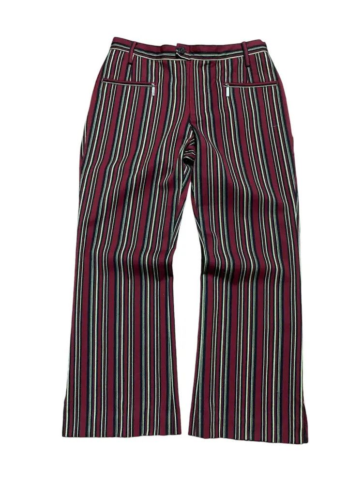 Marithe + Francois Girbaud Vintage Marithe Francois Girbaud striped flare pants Size 30" / US 8 / IT 44 - 2 Thumbnail