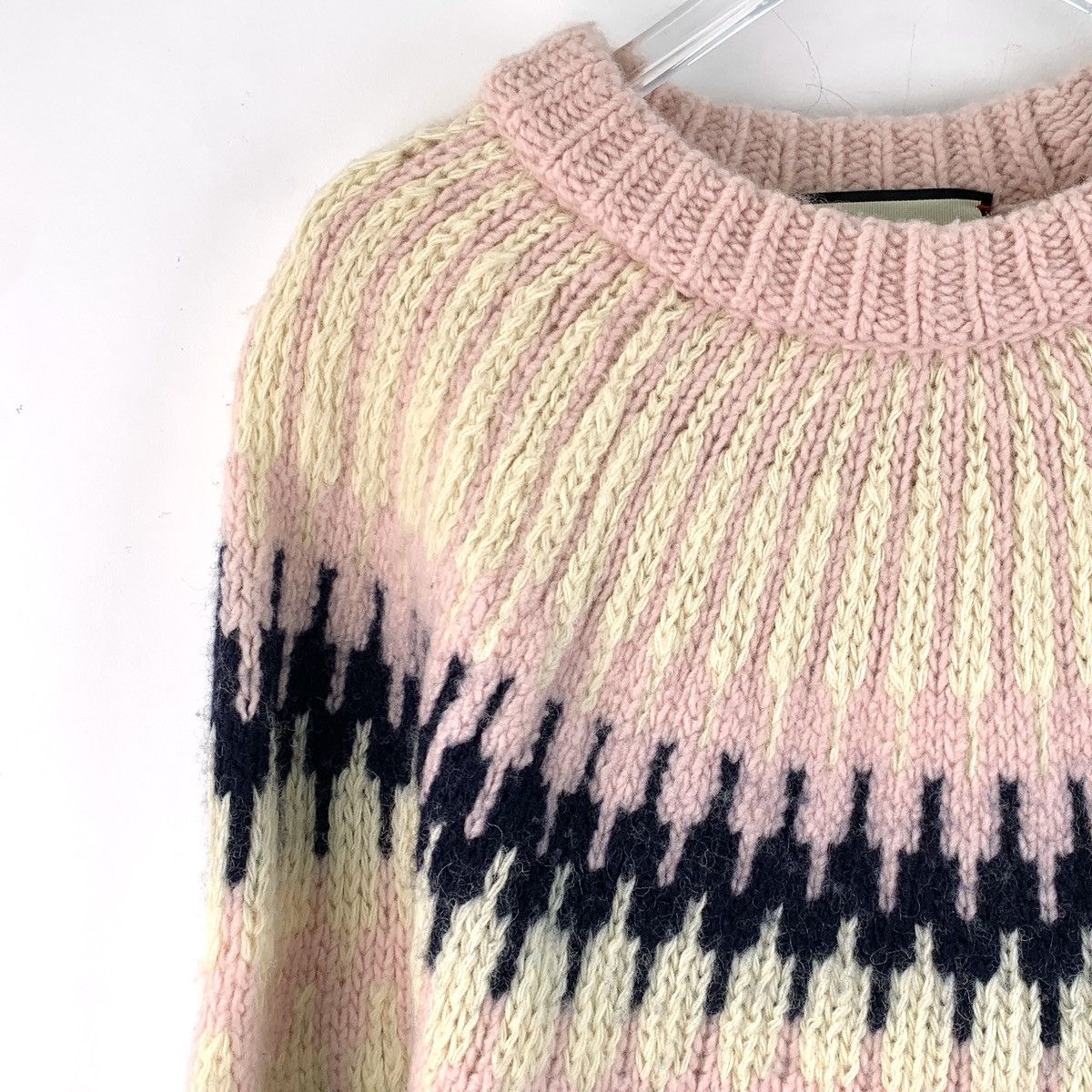 Gucci Gucci Color-block Fair Isle Long Sleeve Knit Sweater K26WX Size XS / US 0-2 / IT 36-38 - 3 Thumbnail