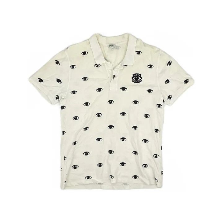 Kenzo KENZO Casual Eye Print Short Sleeve Polo 0079 Size US L / EU 52-54 / 3 - 1 Thumbnail