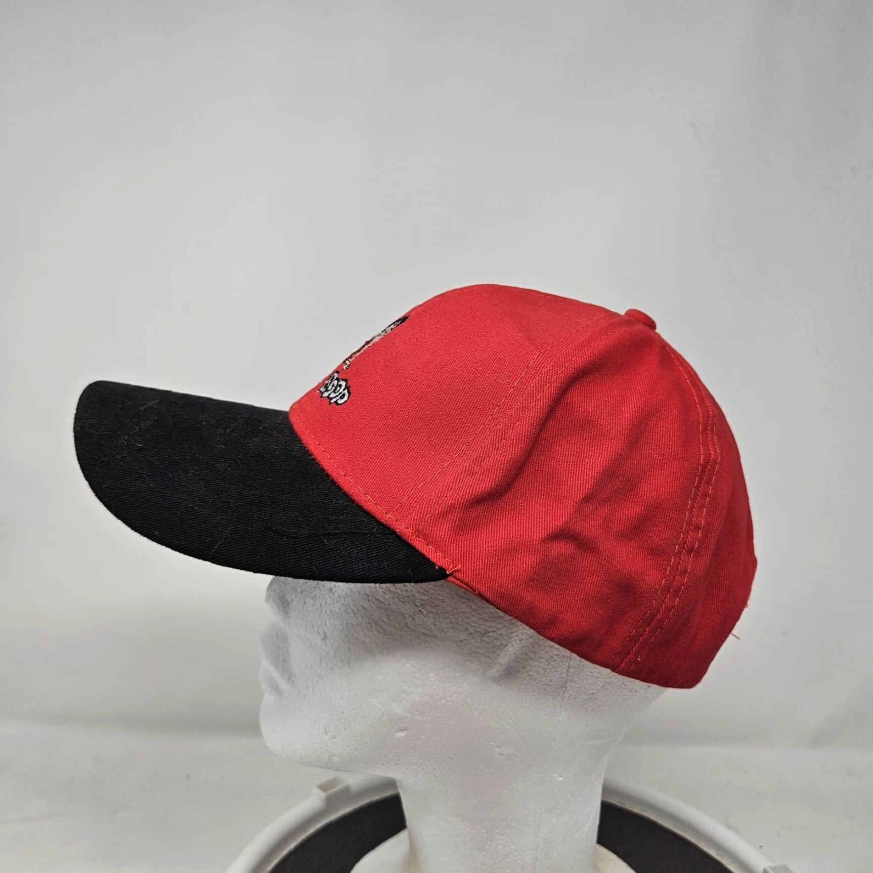 Vintage Betty Boop Hat Cap Strap Back Red Black Embroidered Baseball Cartoon Mens Size ONE SIZE - 5 Thumbnail