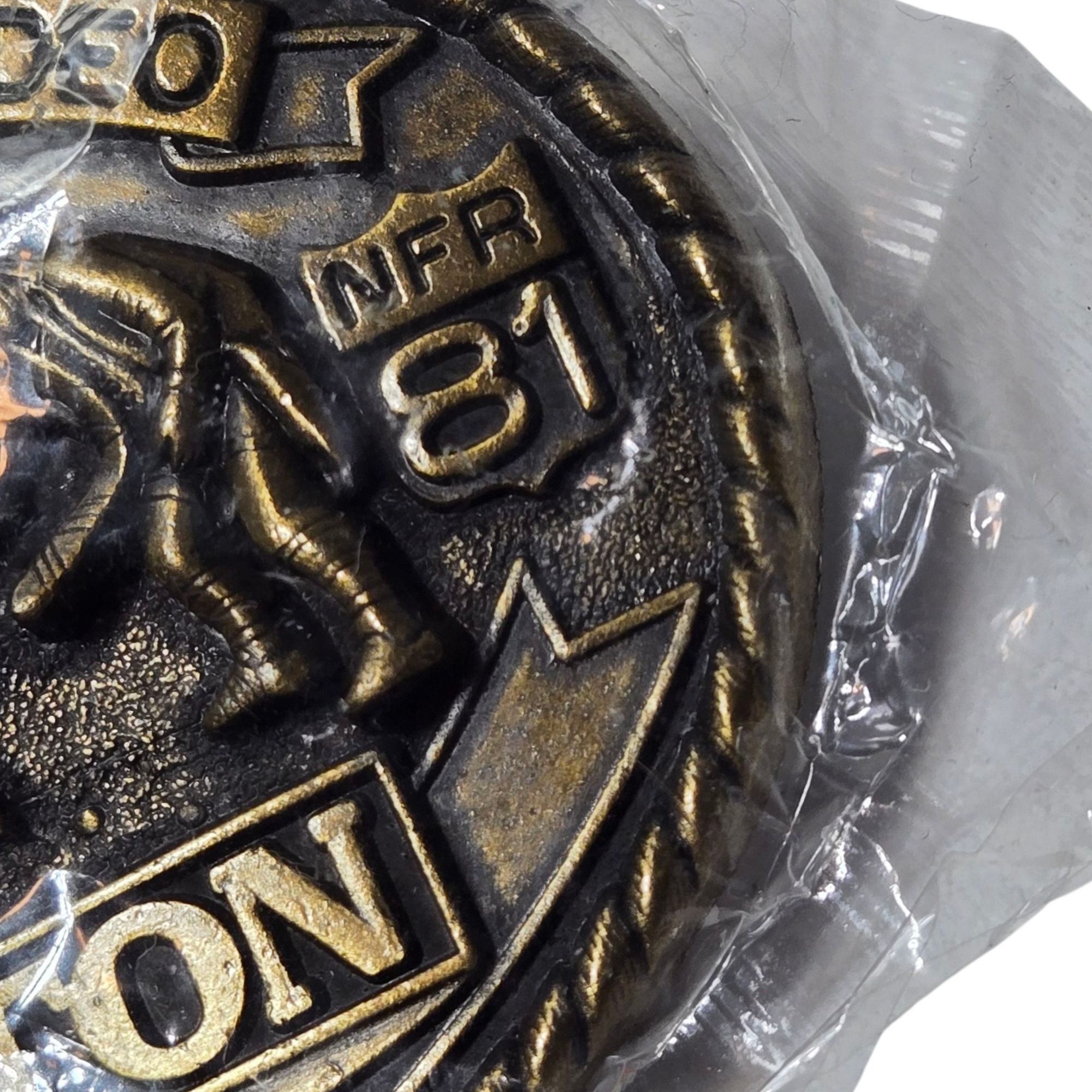 Other 1981 Finals Rodeo Belt Buckle Hesston NOS Bull Rider Clown N Size ONE SIZE - 10 Thumbnail