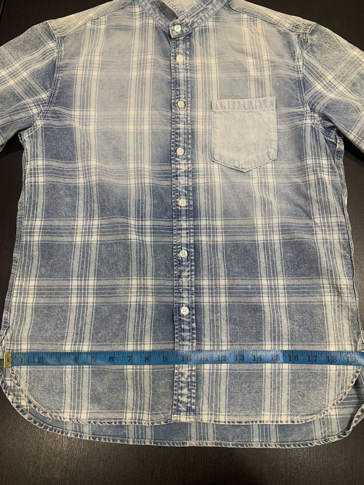 Japanese Brand Purple & Yellow Tartan Denim Shirts Size US M / EU 48-50 / 2 - 12 Thumbnail