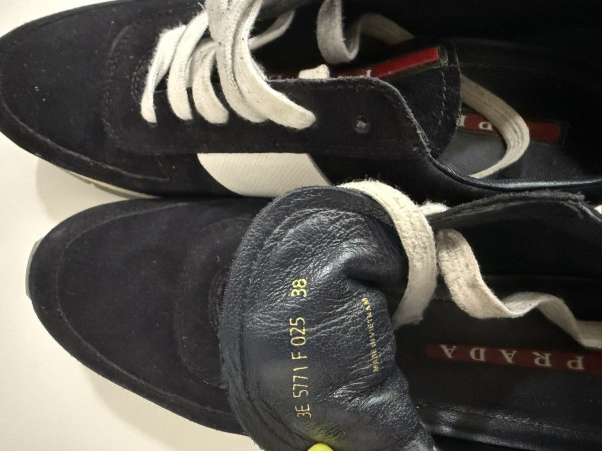 Prada Prada Sport Linea Rossa Sneakers – Black Suede – Size 38 Size US 8 / IT 38 - 3 Thumbnail