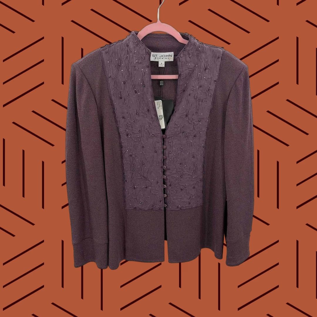 Vintage VINTAGE St John Button Jacket Purple Size 16 Plus XS? Size XXL / US 16-18 / IT 52-54 - 1 Thumbnail