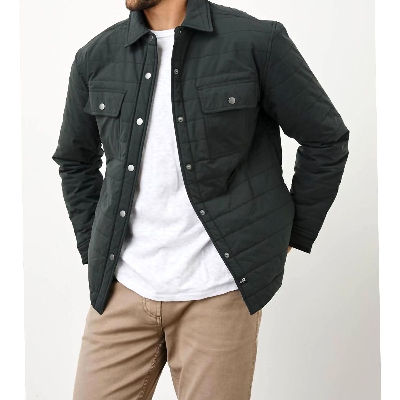 Rails Rails Andover Quilted Snap Button Jacket Black Men's Medium Puffer Shirt Style Size US M / EU 48-50 / 2 - 2 Thumbnail