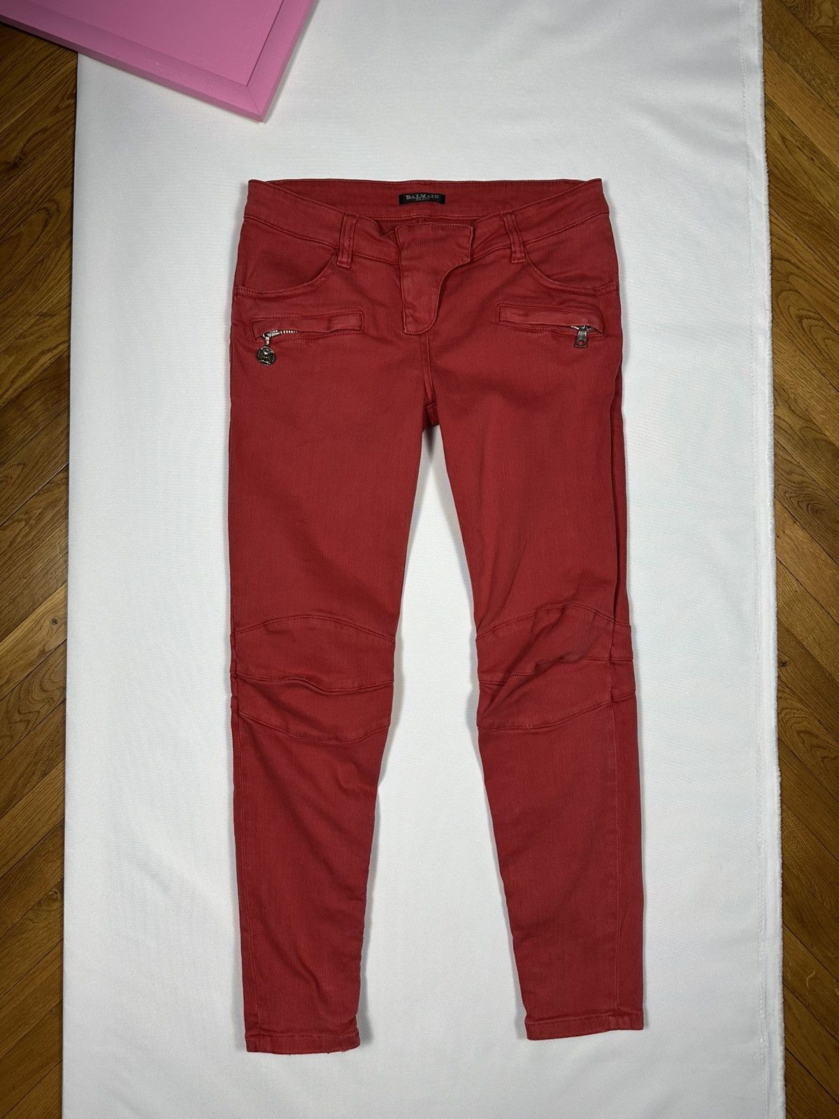 Balmain Balmain Paris Biker Jeans Pants Denim Low Rise Skinny Zipper Size 26" / US 2 / IT 38 - 1 Thumbnail