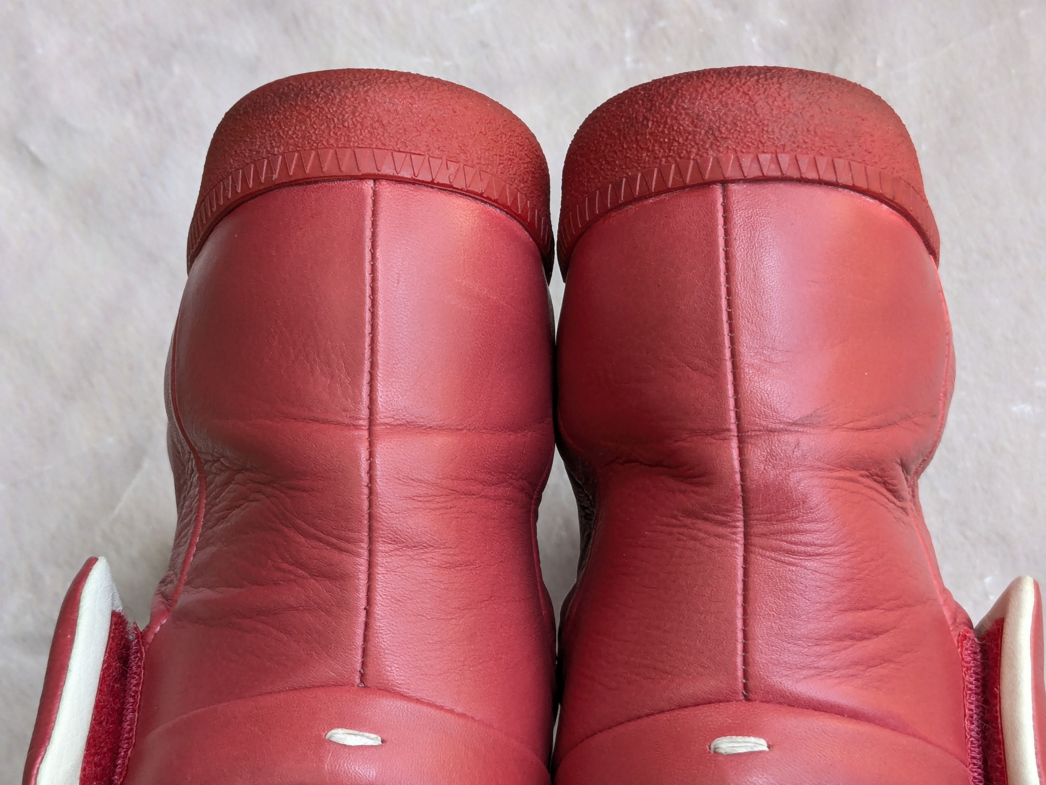 Maison Margiela Maison Margiela Future Red 9.5 42.5 Leather High Tops Size US 9.5 / EU 42-43 - 15 Thumbnail