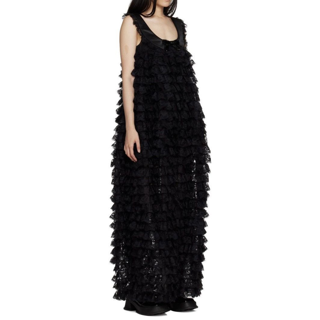 Shushu/Tong Shushu/Tong Black Ruffle Maxi Dress Size M / US 6-8 / IT 42-44 - 2 Thumbnail