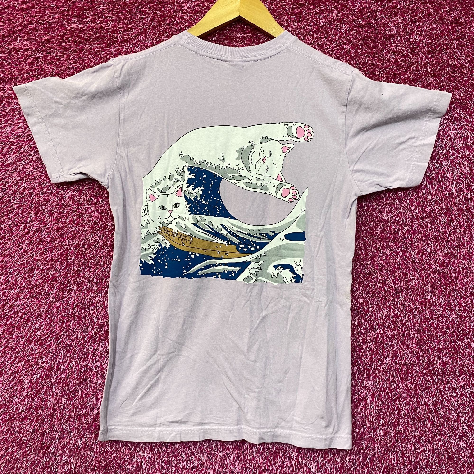 RIPNDIP RIPNDIP Great Wave Lord Nermal Graphic Design T-Shirt Small Size US S / EU 44-46 / 1 - 4 Thumbnail