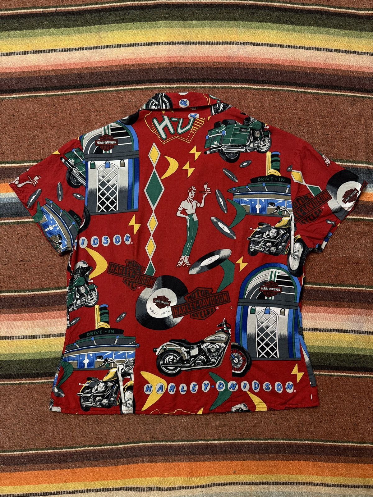 Harley Davidson × Vintage Vintage 90's Made in Hawaii Harley Davidson Button Up Shirt Size M / US 6-8 / IT 42-44 - 6 Thumbnail