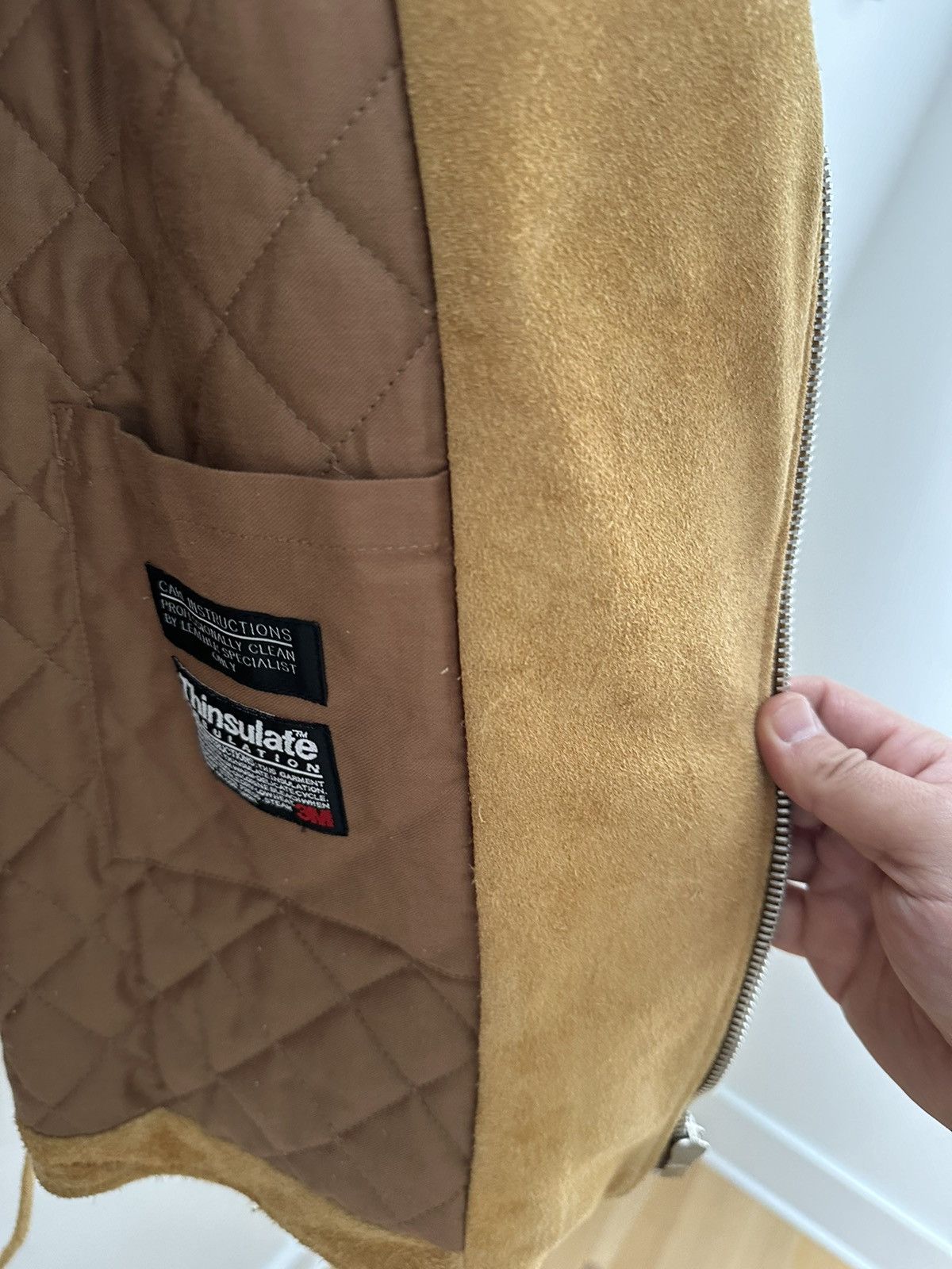 Unused Biker jacket in calf suede Size US XL / EU 56 / 4 - 5 Thumbnail