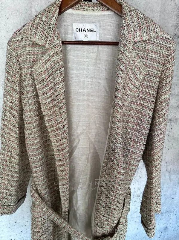 Chanel Chanel Beige Cotton Long Coat for Women . Size M / US 6-8 / IT 42-44 - 5 Thumbnail
