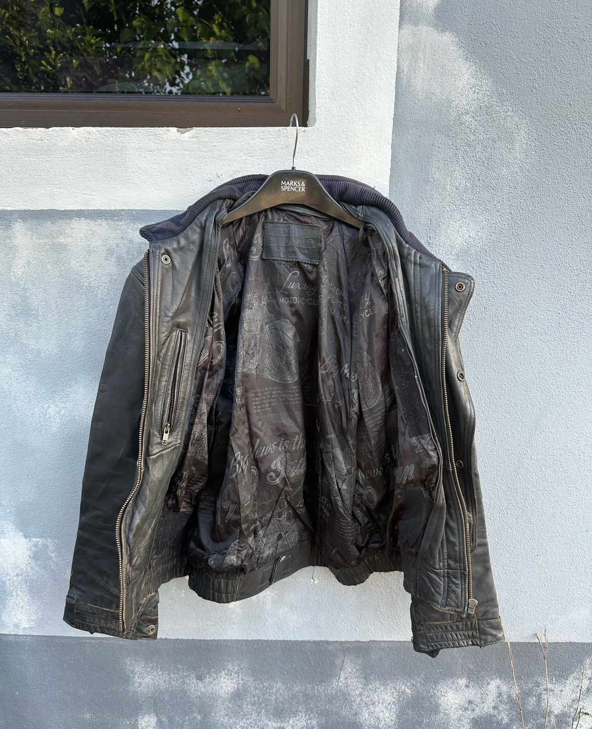 Vintage Max way racing leather jacket Size US L / EU 52-54 / 3 - 2 Thumbnail