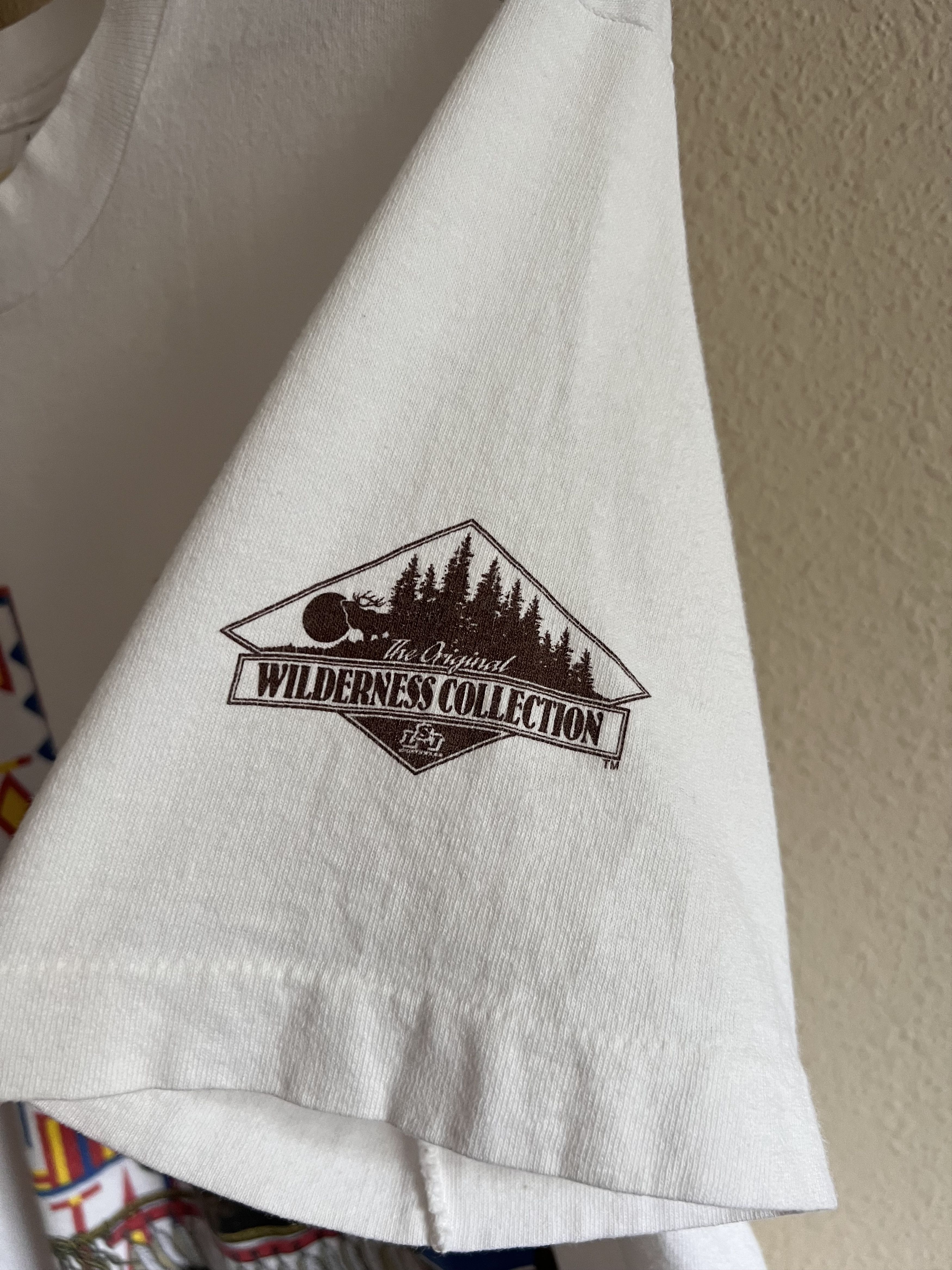 Fruit Of The Loom Vintage 80s Native American Buffalo Tee in White Size US L / EU 52-54 / 3 - 4 Thumbnail