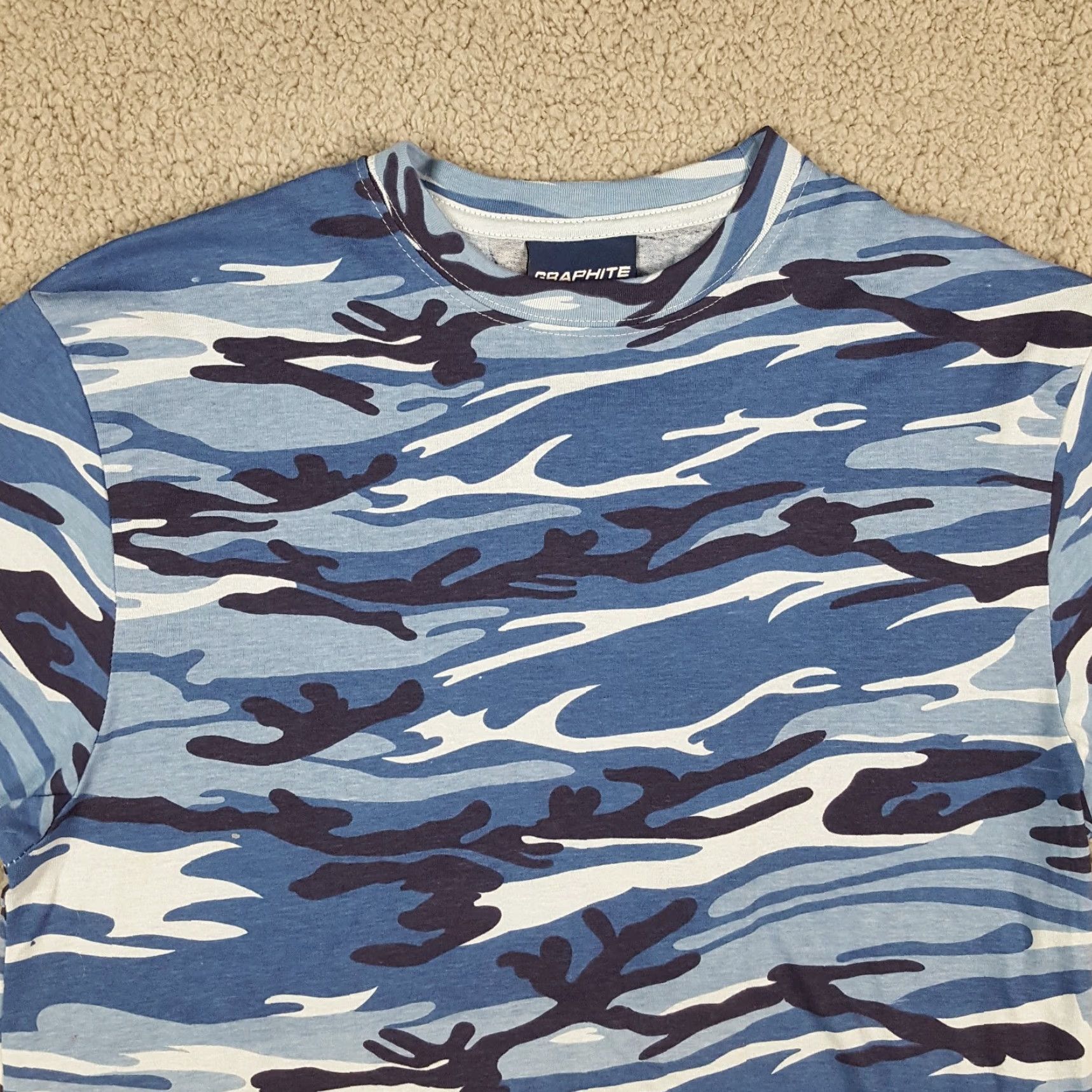 Vintage VINTAGE Graphite Men's T-Shirt S Blue Snow Camo 90s 00s Retro Outdoor Winter Y2K Vintage Size US S / EU 44-46 / 1 - 2 Thumbnail