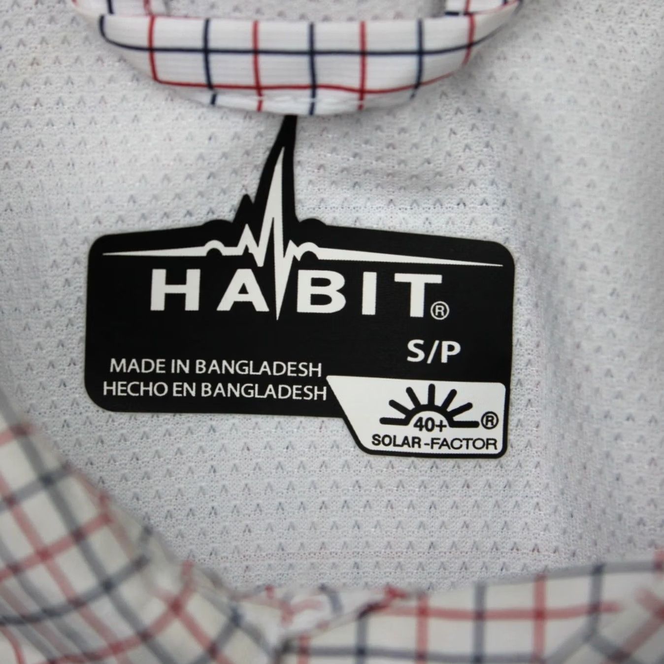 Habitat Habit Shirt Mens Small Red Button-Up Shirt with Pocket Short Sleeve Check Pattern Vintage No Size US S / EU 44-46 / 1 - 7 Thumbnail
