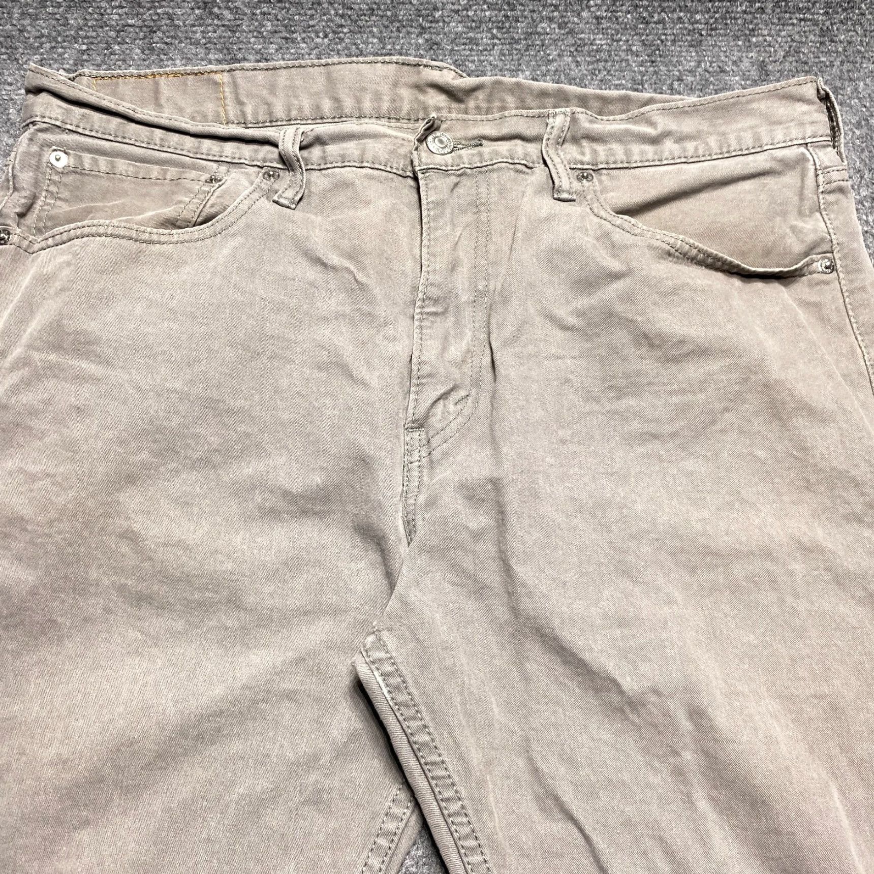 Levi's Levi's 502 Regular Taper Jeans Mens 38x30 Tan Regular Zip Fly Khaki Cotton Blend Denim 5-Pocket Usa Western Workwear Classic Mens Size US 38 / EU 54 - 2 Thumbnail